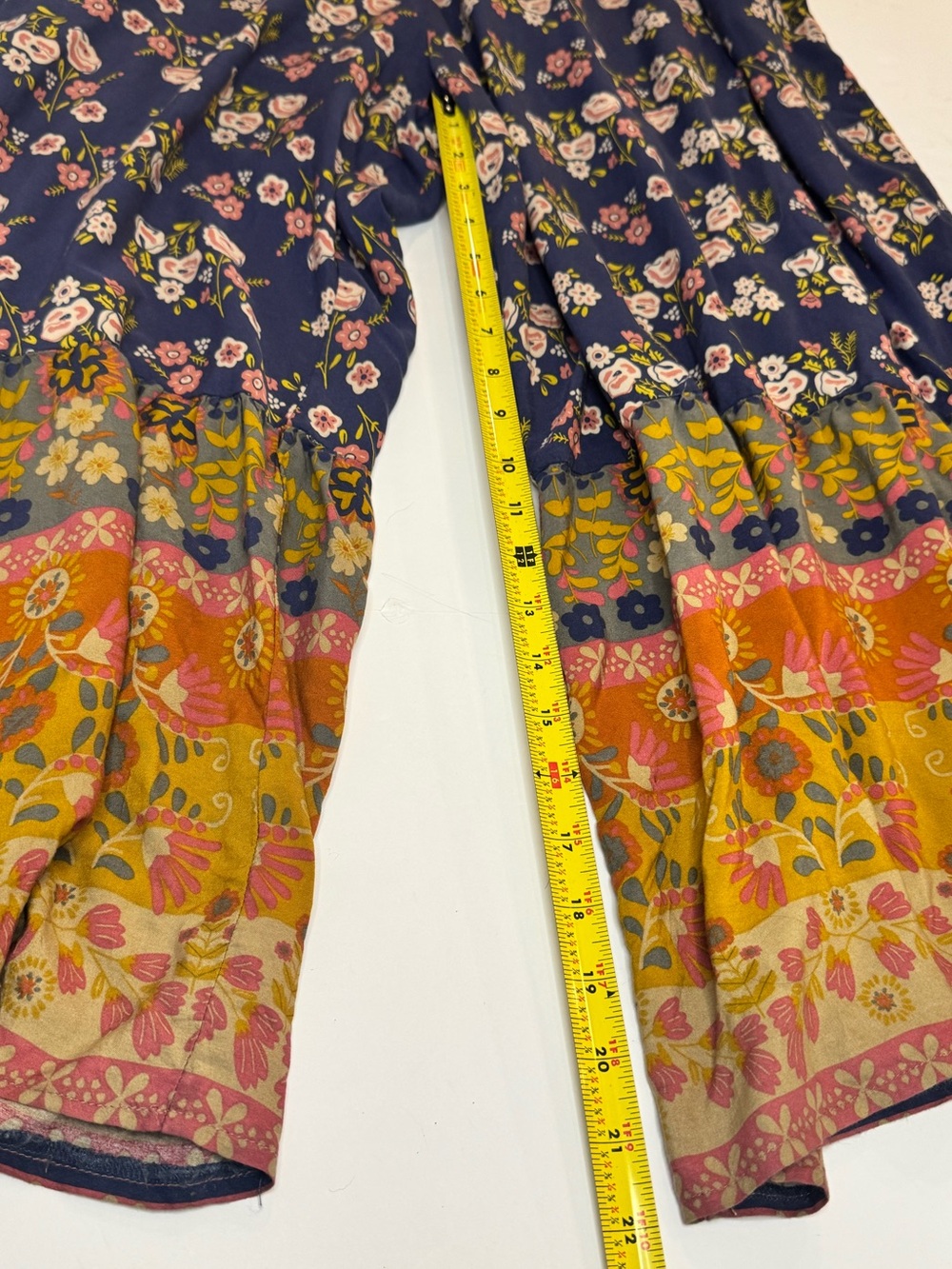 Natural Life "Zoe" Wide-Leg Jumpsuit in Slate Blue Floral Blooms - Picture 12 of 16
